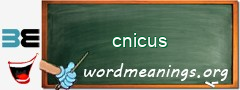 WordMeaning blackboard for cnicus